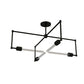 Meyda Lighting Pronograde 32" 4-Light Mirror Black Semi-flush Mount Light