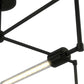 Meyda Lighting Pronograde 32" 4-Light Mirror Black Semi-flush Mount Light
