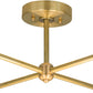 Meyda Lighting Pronograde 32" 4-Light Satin Brass Semi-flush Mount Light