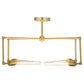 Meyda Lighting Pronograde 32" 4-Light Satin Brass Semi-flush Mount Light