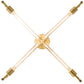 Meyda Lighting Pronograde 32" 4-Light Satin Brass Semi-flush Mount Light