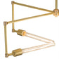 Meyda Lighting Pronograde 32" 4-Light Satin Brass Semi-flush Mount Light