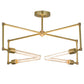 Meyda Lighting Pronograde 32" 4-Light Satin Brass Semi-flush Mount Light