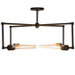 Meyda Lighting Pronograde 32" 4-Light Textured Black Semi-flush Mount Light