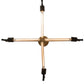 Meyda Lighting Pronograde 32" 4-Light Textured Black Semi-flush Mount Light