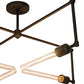 Meyda Lighting Pronograde 32" 4-Light Textured Black Semi-flush Mount Light