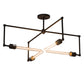 Meyda Lighting Pronograde 32" 4-Light Textured Black Semi-flush Mount Light
