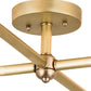 Meyda Lighting Pronograde 36" 4-Light Brushed Brass Jack Flush Mount Light