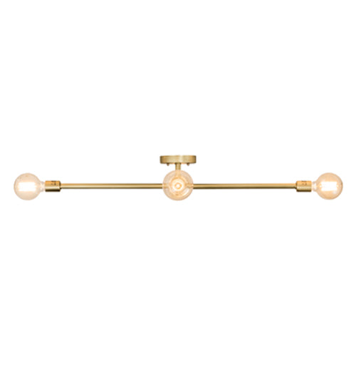 Meyda Lighting Pronograde 36" 4-Light Brushed Brass Jack Flush Mount Light
