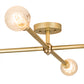 Meyda Lighting Pronograde 36" 4-Light Brushed Brass Jack Flush Mount Light