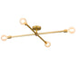 Meyda Lighting Pronograde 36" 4-Light Brushed Brass Jack Flush Mount Light