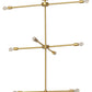 Meyda Lighting Pronograde 44" 8-Light Brushed Brass Pendant Light