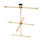 Meyda Lighting Pronograde 44" 8-Light Brushed Brass Pendant Light