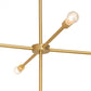 Meyda Lighting Pronograde 44" 8-Light Brushed Brass Pendant Light