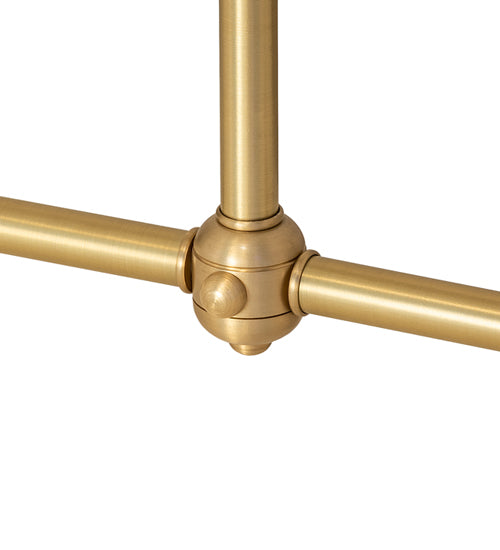 Meyda Lighting Pronograde 44" 8-Light Brushed Brass Pendant Light