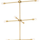 Meyda Lighting Pronograde 44" 8-Light Brushed Brass Pendant Light
