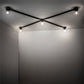 Meyda Lighting Pronograde 96"Sq 5-Light Solar Black Jack Flush Mount Light With Clear Shade Glass