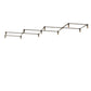 Meyda Lighting Pronograde Jack 172" 11-Light Satin Titanium Gold Corridor Flush Mount Light