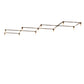 Meyda Lighting Pronograde Jack 172" 11-Light Satin Titanium Gold Corridor Flush Mount Light