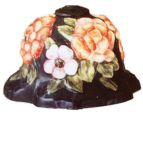 Meyda Lighting Puffy 10" Bonnet Floral Multi-Colored Shade Glass