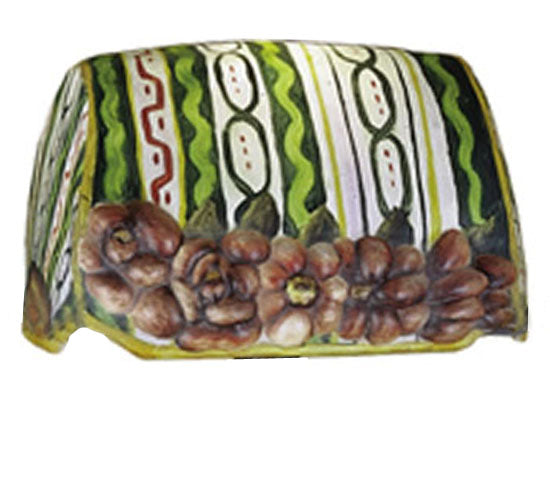 Meyda Lighting Puffy 11" Ravenna Multi-Colored Shade Glass