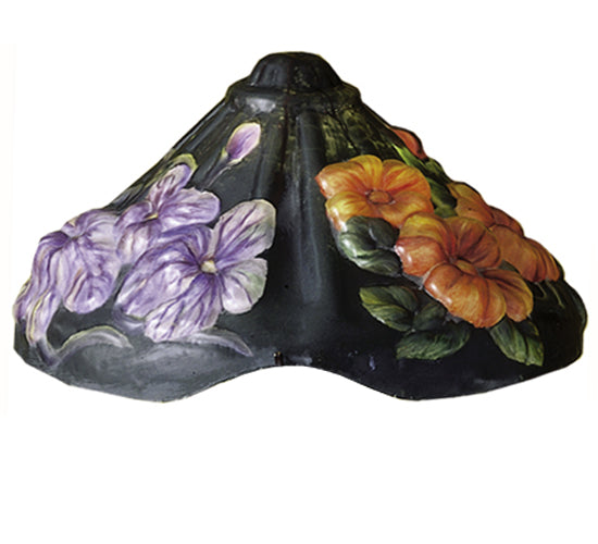 Meyda Lighting Puffy 15" Iris Blossom Multi-Colored Shade Glass