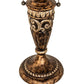 Meyda Lighting Puffy 27" 2-Light Gold & Silver Butterfly & Flowers Table Lamp With Multi-Colored Shade Glass