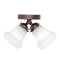 Meyda Lighting Puffy Rose 12" 2-Light Mahogany Bronze Flush Mount Light With White Shade Glass