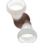 Meyda Lighting Puffy Rose 12" 2-Light Mahogany Bronze Flush Mount Light With White Shade Glass