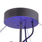Meyda Lighting Purple Haze 26" 6-Light LED Nickel Pendant Light With Smoke Idalight Shade Glass