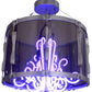 Meyda Lighting Purple Haze 26" 6-Light LED Nickel Pendant Light With Smoke Idalight Shade Glass