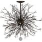 Meyda Lighting Pussy Willow 36" 20-Light Cafe Noir & Rust Pendant Light