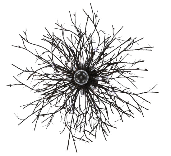 Meyda Lighting Pussy Willow 36" 20-Light Cafe Noir & Rust Pendant Light