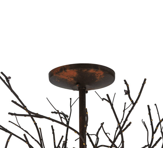 Meyda Lighting Pussy Willow 36" 20-Light Cafe Noir & Rust Pendant Light