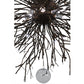 Meyda Lighting Pussy Willow 36" 20-Light Cafe Noir & Rust Pendant Light