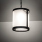 Meyda Lighting Putrelo 10" Old Wrought Iron Pendant Light With Contrail Mist Idalight Shade