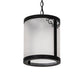 Meyda Lighting Putrelo 10" Old Wrought Iron Pendant Light With Contrail Mist Idalight Shade