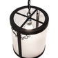 Meyda Lighting Putrelo 10" Old Wrought Iron Pendant Light With Contrail Mist Idalight Shade