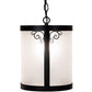 Meyda Lighting Putrelo 10" Old Wrought Iron Pendant Light With Contrail Mist Idalight Shade
