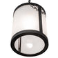 Meyda Lighting Putrelo 10" Old Wrought Iron Pendant Light With Contrail Mist Idalight Shade