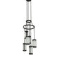Meyda Lighting Putrelo 24" 6-Light Old Wrought Iron Cascading Chandelier With Contrail Mist Idalight Shade