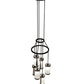 Meyda Lighting Putrelo 24" 6-Light Old Wrought Iron Cascading Chandelier With Contrail Mist Idalight Shade