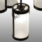 Meyda Lighting Putrelo 24" 6-Light Old Wrought Iron Cascading Chandelier With Contrail Mist Idalight Shade