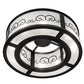 Meyda Lighting Putrelo 28" 8-Light Old Wrought Iron Pendant Light With Contrail Mist Idalight Shade
