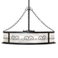 Meyda Lighting Putrelo 45" 16-Light Old Wrought Iron Chandelier With Contrail Mist Idalight Shade and Fan