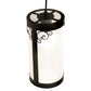 Meyda Lighting Putrelo 78" 5-Light Old Wrought Iron Oblong Chandelier With Contrail Mist Idalight Shade