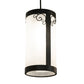 Meyda Lighting Putrelo 78" 5-Light Old Wrought Iron Oblong Chandelier With Contrail Mist Idalight Shade