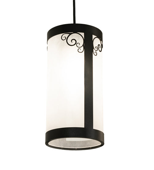 Meyda Lighting Putrelo 78" 5-Light Old Wrought Iron Oblong Chandelier With Contrail Mist Idalight Shade