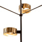 Meyda Lighting Pux 122" 72-Light Flat Black & Brass Tint Cascading Chandelier