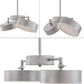 Meyda Lighting Pux 18" 2-Light Weatherable Silver Pendant Light With White Shade